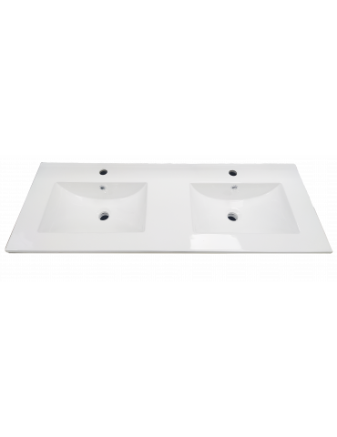 Lavabo cerámico 2 senos 121cm